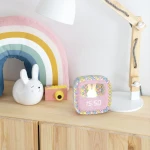 Budzik i lampka nocna Billy Clock - jasno różowa syrenka / MOB Paris