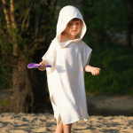 Bambusowe ponczo kąpielowe z lnem / Patulove