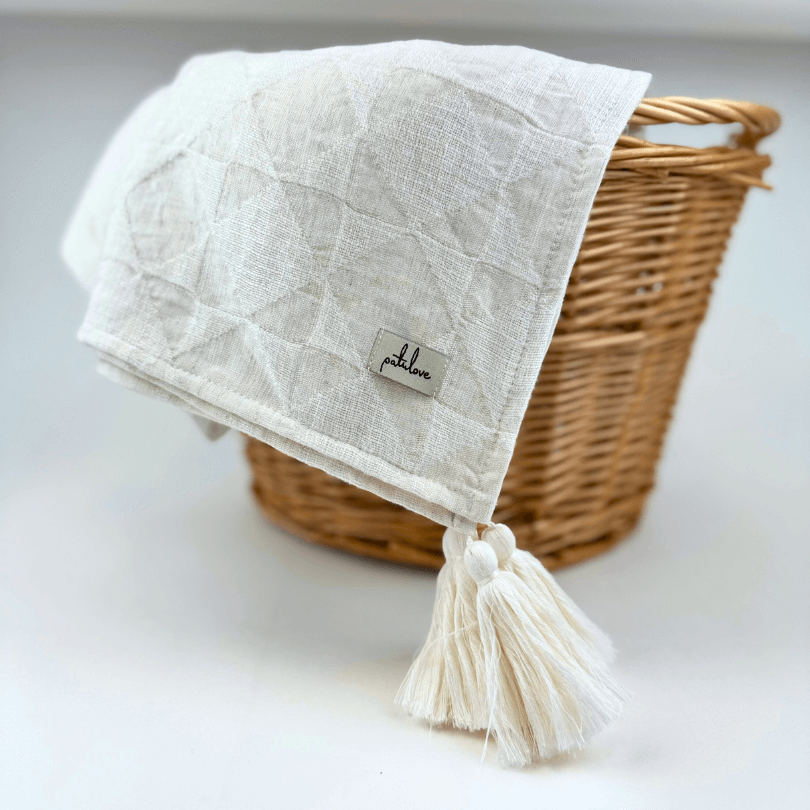 Otulacz bambusowy z lnem 100x80 cm / Patulove