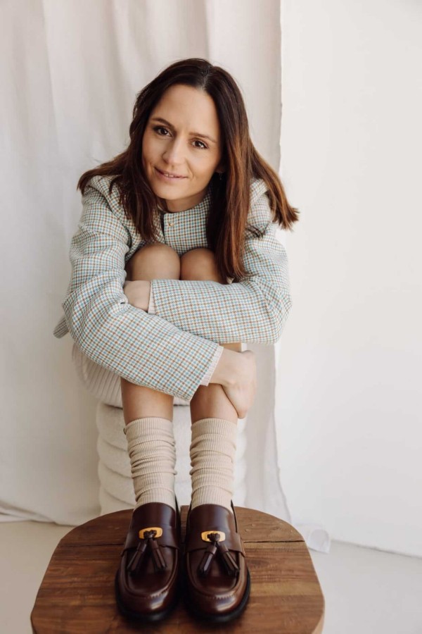 Marszczone skarpetki dla nastolatek i dorosłych - Balans, beżowe / Mama's Feet