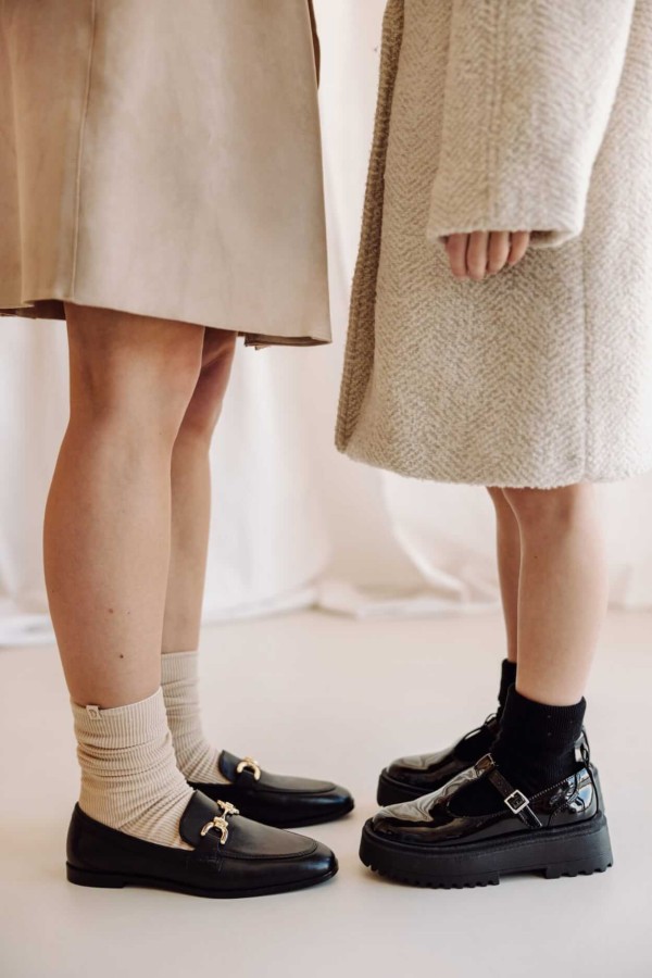 Marszczone skarpetki dla nastolatek i dorosłych - Balans, beżowe / Mama's Feet