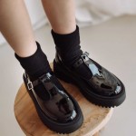 Marszczone skarpetki dla nastolatek i dorosłych - Balans, czarne / Mama's Feet