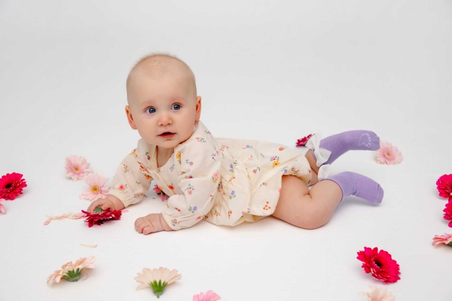 Skarpetki Flora - Dzwoneczek, fioletowe / Mama's Feet