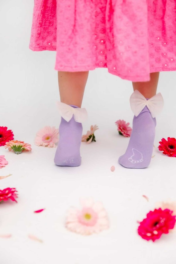 Skarpetki Flora - Dzwoneczek, fioletowe / Mama's Feet