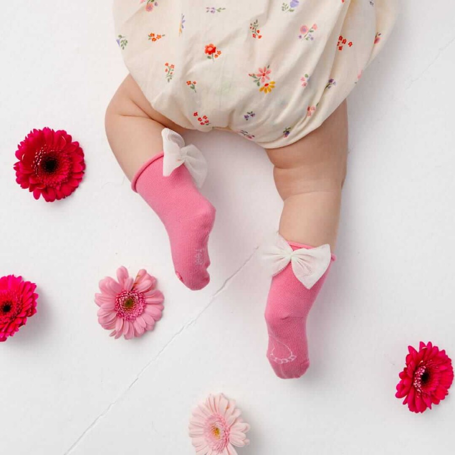 Skarpetki Flora - Magnolia, różowe / Mama's Feet