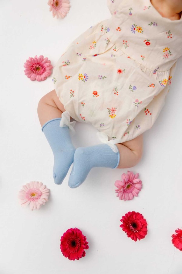 Skarpetki Flora - Szafirek, niebieskie / Mama's Feet