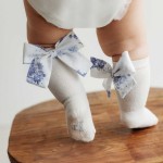 Podkolanówki z kokardką Mon Cheri - Białe / Mama's Feet