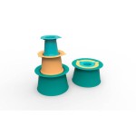 Zestaw 3 foremek do piasku Wieża Alto Lagoon Green + Banana Blue / QUUT
