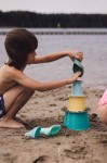 Zestaw 3 foremek do piasku Wieża Alto Lagoon Green + Banana Blue / QUUT