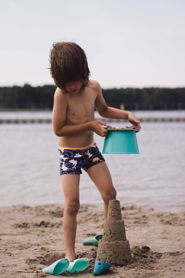 Zestaw 3 foremek do piasku Wieża Alto Lagoon Green + Banana Blue / QUUT