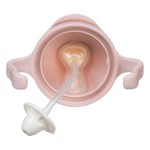 Bidon ze słomką 240 ml, różowy / b.box