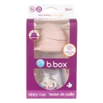 Bidon ze słomką 240 ml, różowy / b.box