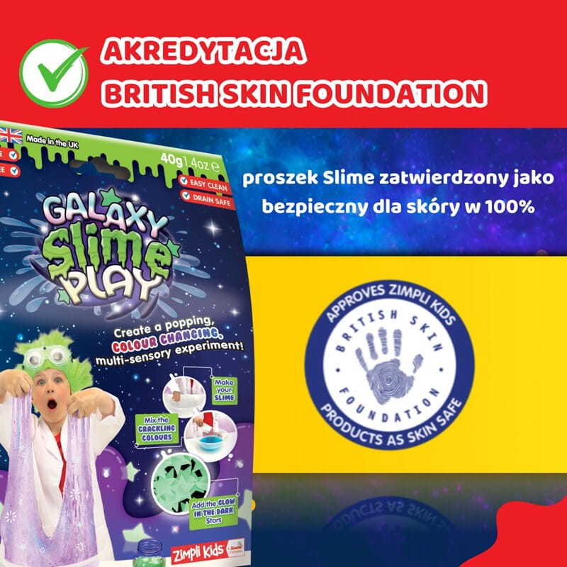 Zestaw do robienia glutów z gwiazdkami Galaxy Slime Play 3+ / Zimpli Kids