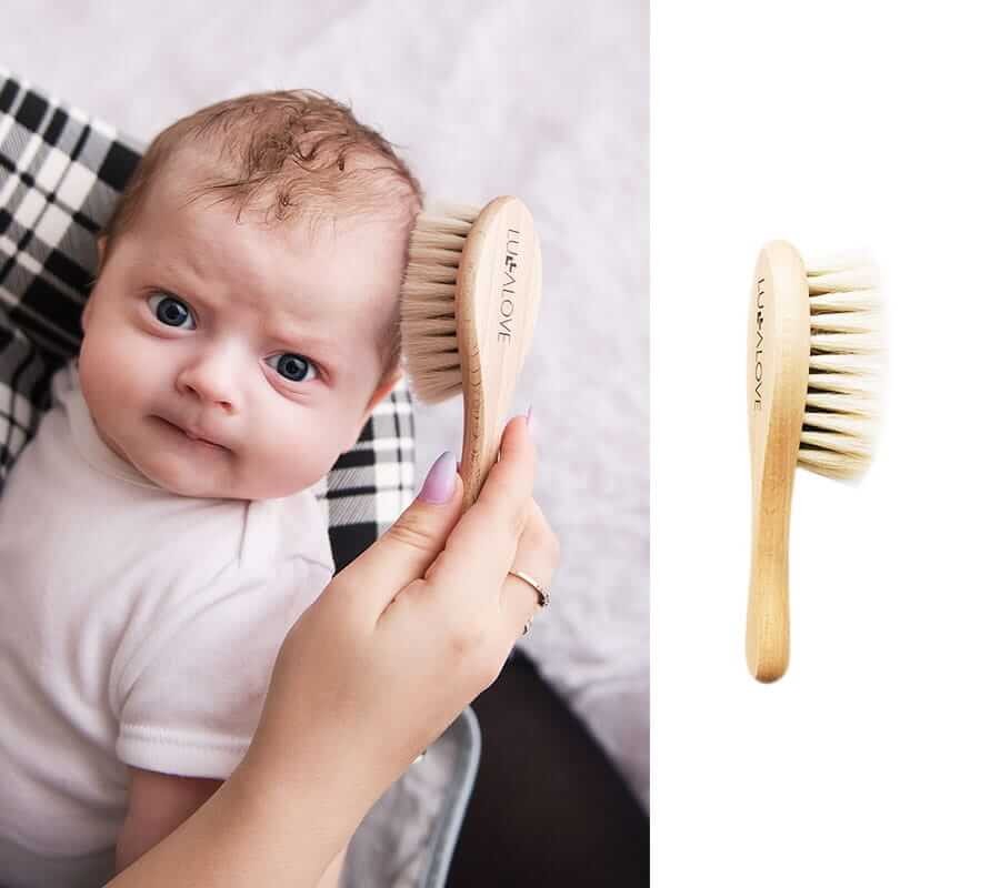 Miękka szczotka z koziego włosia dla niemowląt / Lullalove