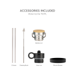 Butelka termiczna ze stali nierdzewnej 750 ml - Black / Citron