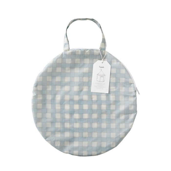 Namiot dla Dzieci Recycled Gingham Blue / 3 Sprouts