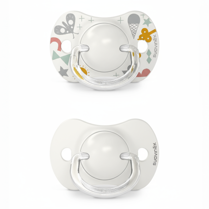 Smoczek fizjologiczny Walk in the park SX Pro - szary, 2 szt. / Suavinex