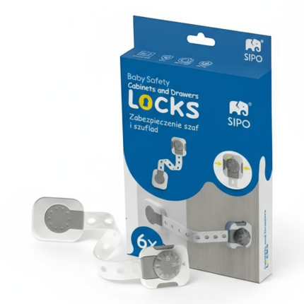 Zabezpieczenie szaf i szuflad z funkcją smart lock, 6 szt. / SIPO