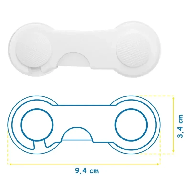 Blokada szaf i szuflad przed dziećmi na zatrzask, 10 szt. / SIPO