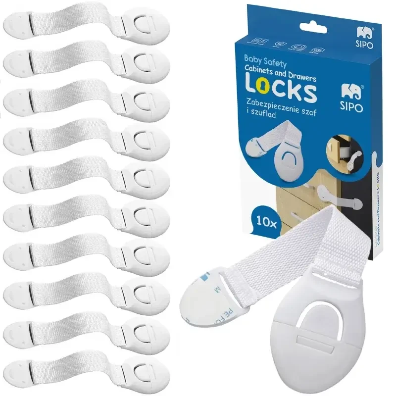 Blokada na zatrzask szaf i szuflad, 10 szt. / SIPO