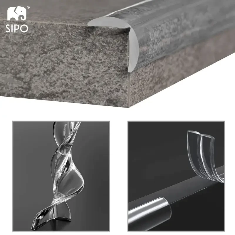 Taśma zabezpieczająca kanty narożniki mebli – Przeźroczysta, 4 szt. / SIPO