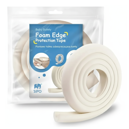 Piankowa taśma zabezpieczająca kanty i rogi mebli – Kremowa, 2m. / SIPO