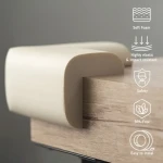 Piankowe zabezpieczenia narożników mebli – Kremowe, 4 szt. / SIPO