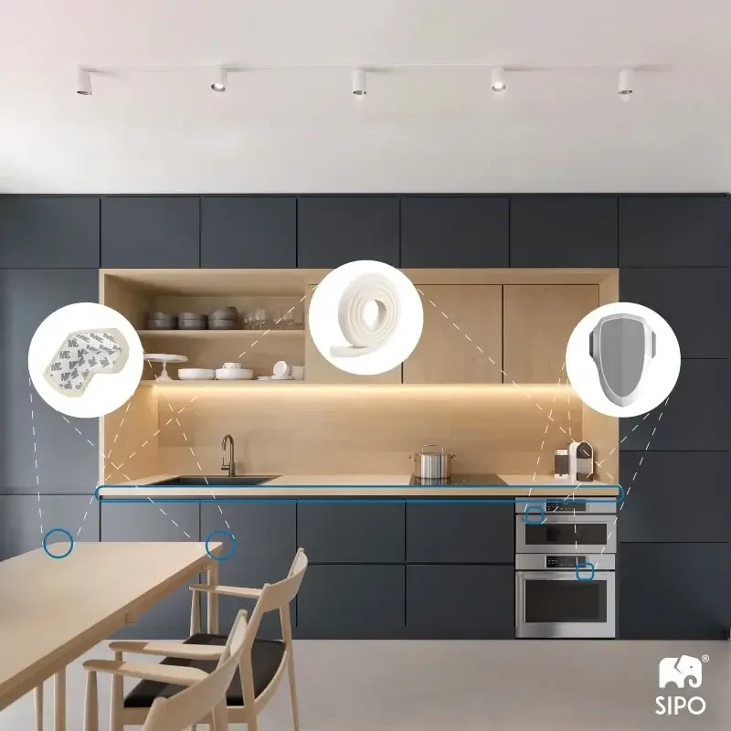 Piankowe zabezpieczenia narożników mebli – Kremowe, 4 szt. / SIPO