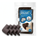 Piankowe zabezpieczenia narożników mebli – Brązowe, 4 szt. / SIPO