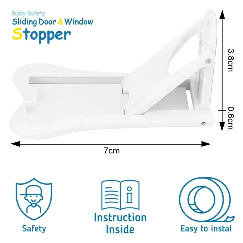 Zabezpieczenie blokada szaf drzwi przesuwnych, 2 szt. / SIPO