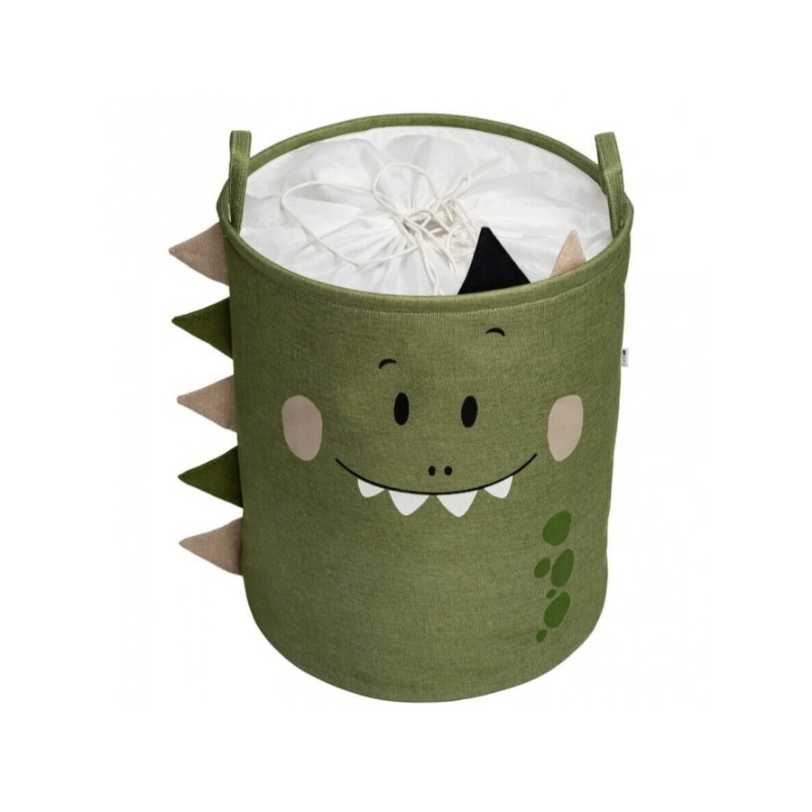 Zamykany kosz na ściągacz do przechowywania zabawek PREMIUM - Dinozaur / SIPO