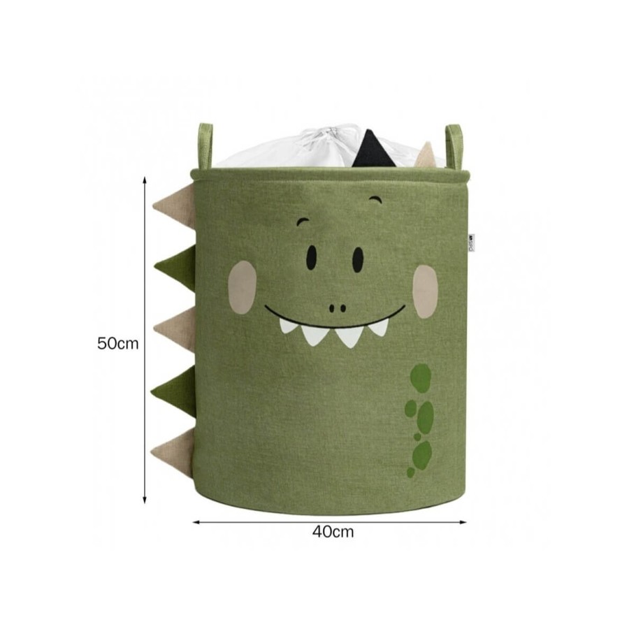 Zamykany kosz na ściągacz do przechowywania zabawek PREMIUM - Dinozaur / SIPO