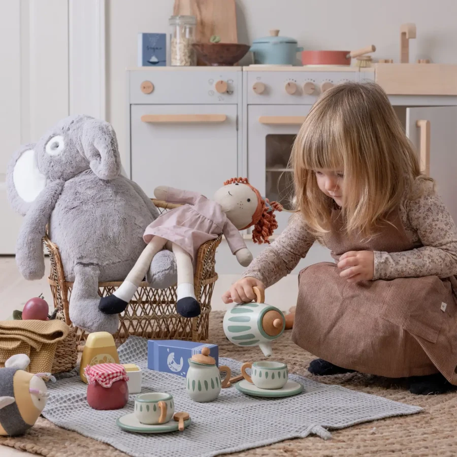 Drewniany zestaw do herbaty FSC / Sebra