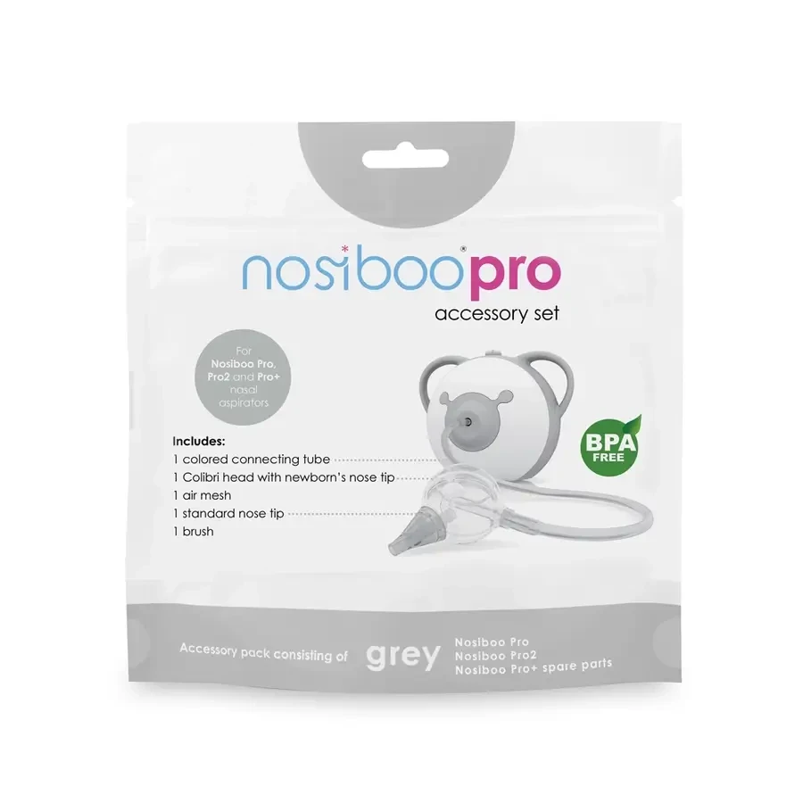 Zestaw akcesoriów do aspiratora Nosiboo Pro - szary / Nosiboo