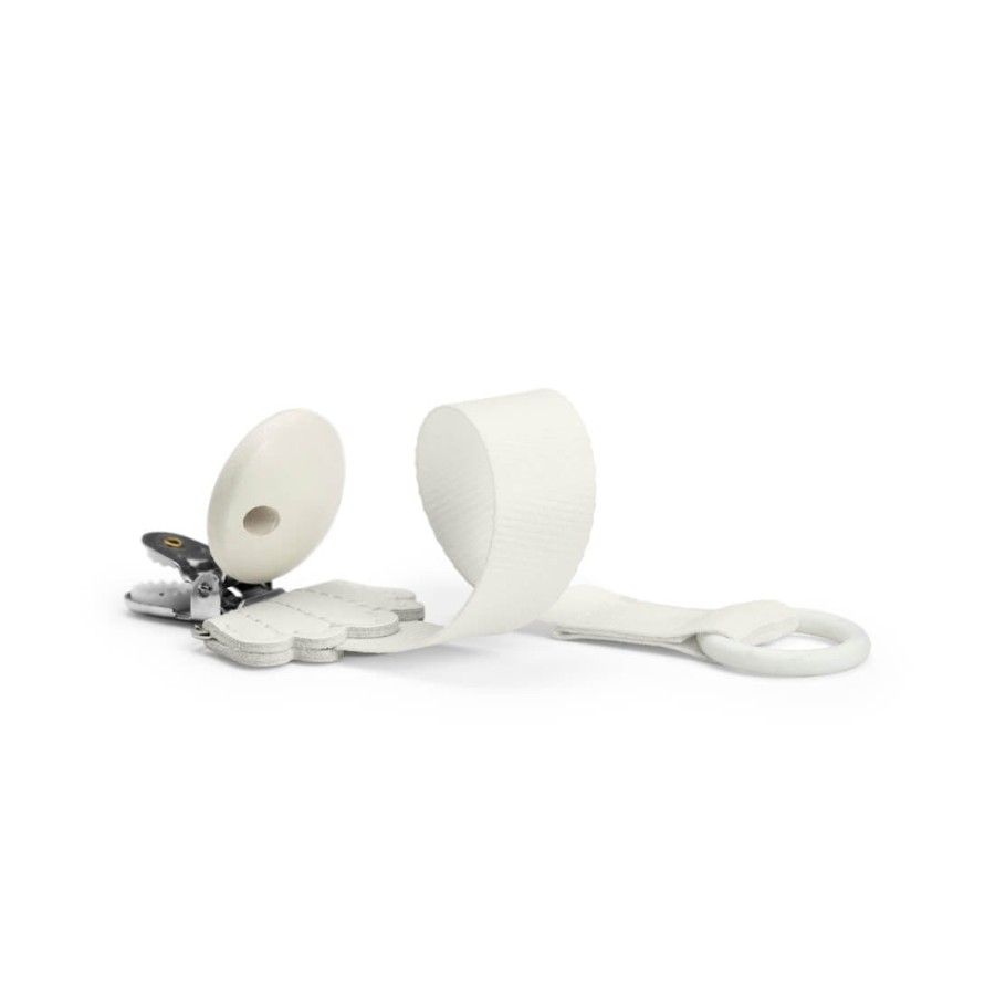 Drewniana zawieszka do smoczka - Vanilla White Shell / Elodie Details