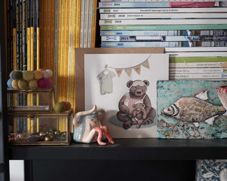 Kartka okolicznościowa na narodziny MAMA BEAR / Hi Little