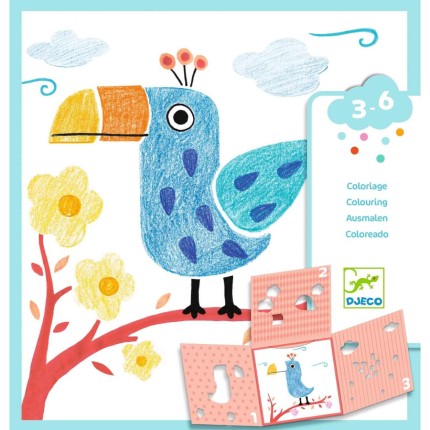 Kolorowanki z szablonami krok po kroku 3+ / Djeco