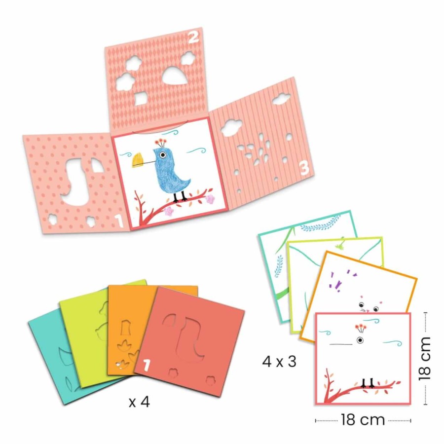 Kolorowanki z szablonami krok po kroku / Djeco