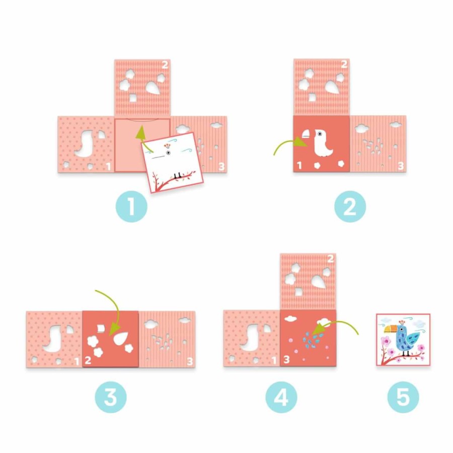 Kolorowanki z szablonami krok po kroku / Djeco