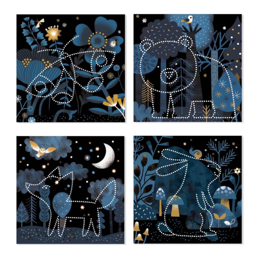 Zestaw artystyczny nakłuwanie - LAS NOCĄ 3+ / Djeco