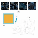 Zestaw artystyczny nakłuwanie - LAS NOCĄ 3+ / Djeco