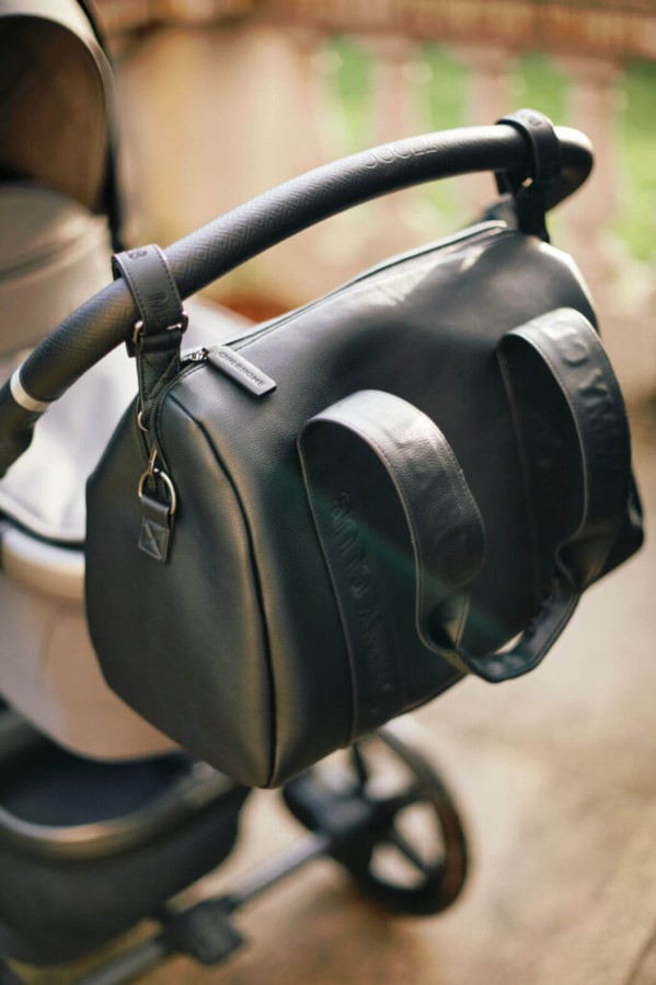 Torba do wózka Mommy Club Vegan Leather Black / Childhome