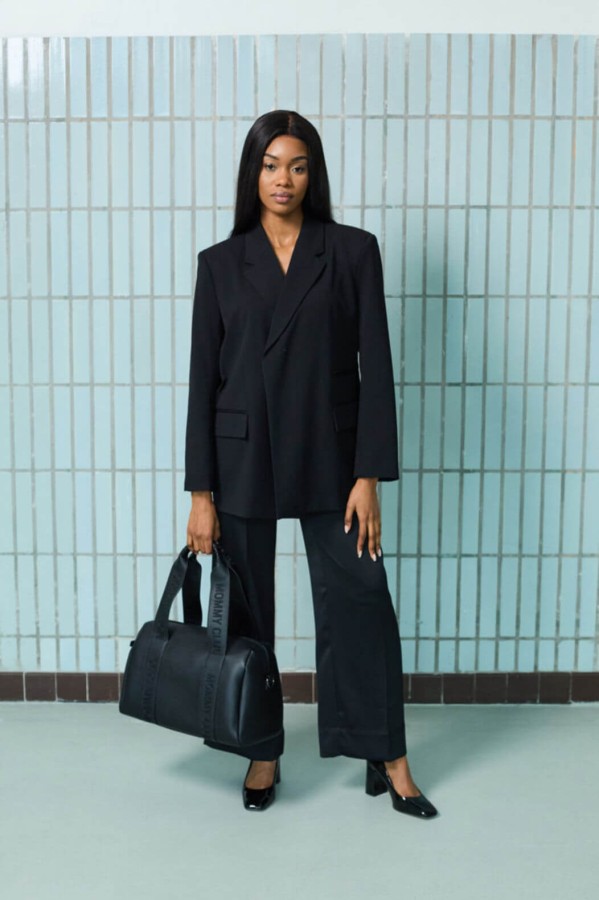 Torba do wózka Mommy Club Vegan Leather Black / Childhome