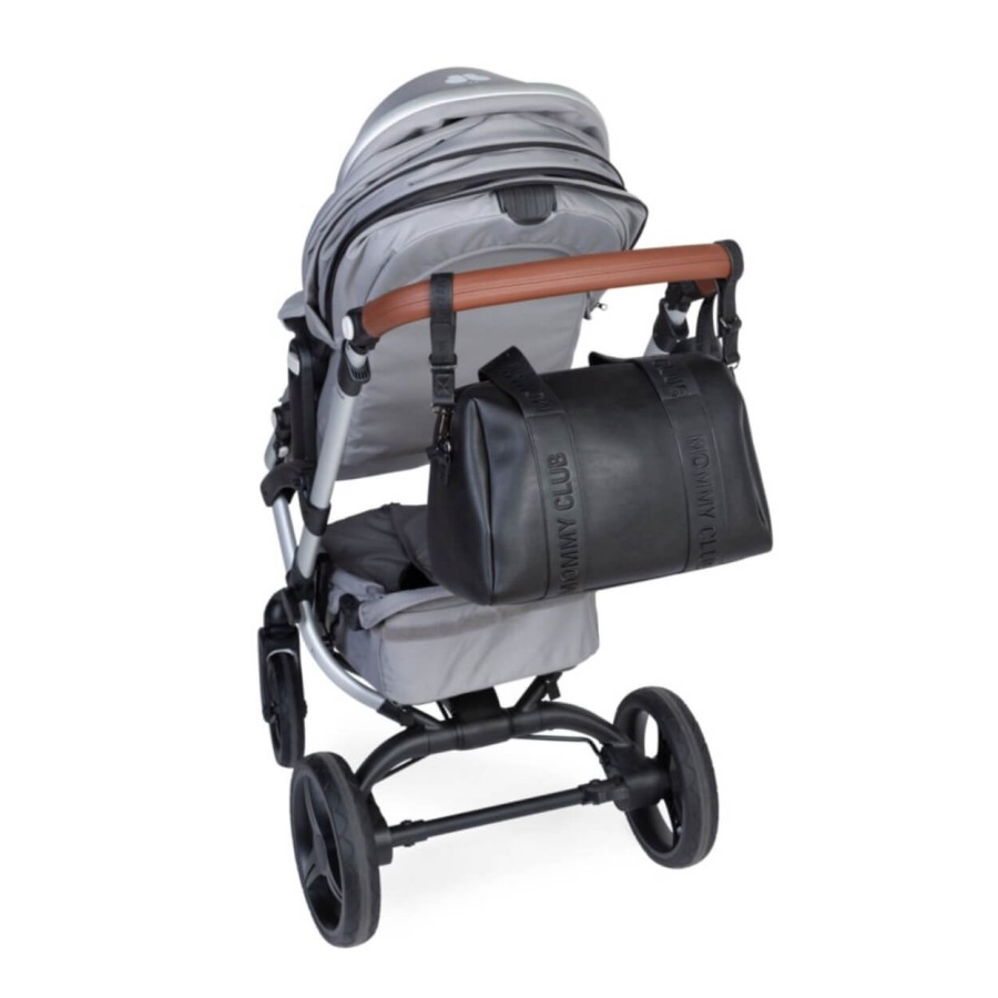 Torba do wózka Mommy Club Vegan Leather Black / Childhome