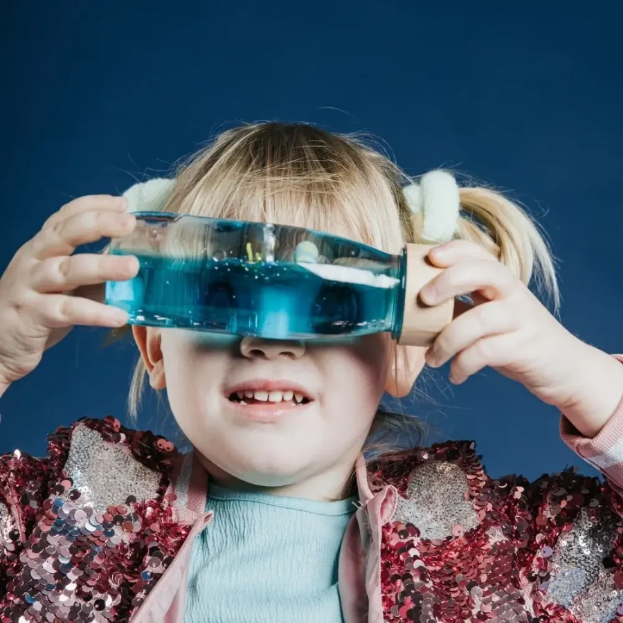 Butelka sensoryczna dwufazowa MOVE kosmos / Petit Boum