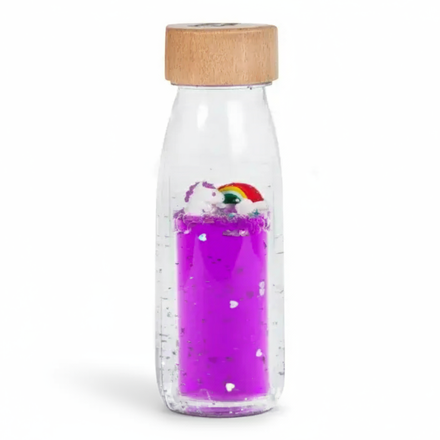 Butelka sensoryczna dwufazowa MOVE kraina jednorożca / Petit Boum