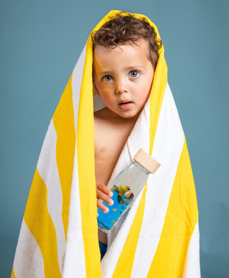 Butelka sensoryczna dwufazowa MOVE kaczka / Petit Boum