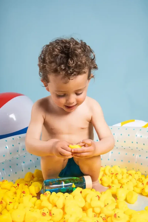 Butelka sensoryczna dwufazowa MOVE kaczka / Petit Boum