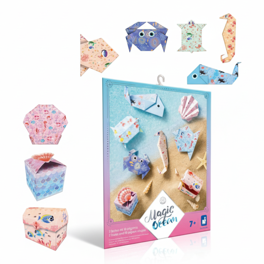 Zestaw kreatywny do tworzenia origami Magiczny Ocean 7+ / Janod