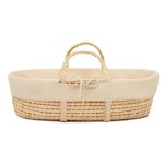 Wyściółka do kosza mojżesza Caffe Latte z bawełny organicznej / AhojBaby